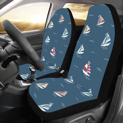 Sailing Ships Pattern Print Design A02 Car Seat Covers (Set of 2)-JORJUNE.COM