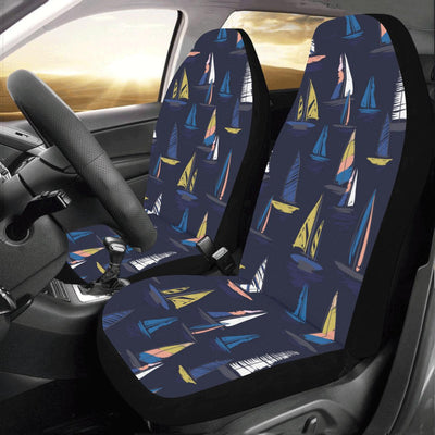 Sailing Ships Pattern Print Design A03 Car Seat Covers (Set of 2)-JORJUNE.COM