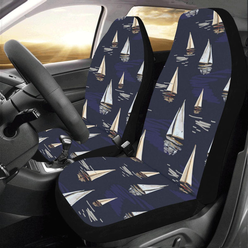 Sailing Ships Pattern Print Design A05 Car Seat Covers (Set of 2)-JORJUNE.COM