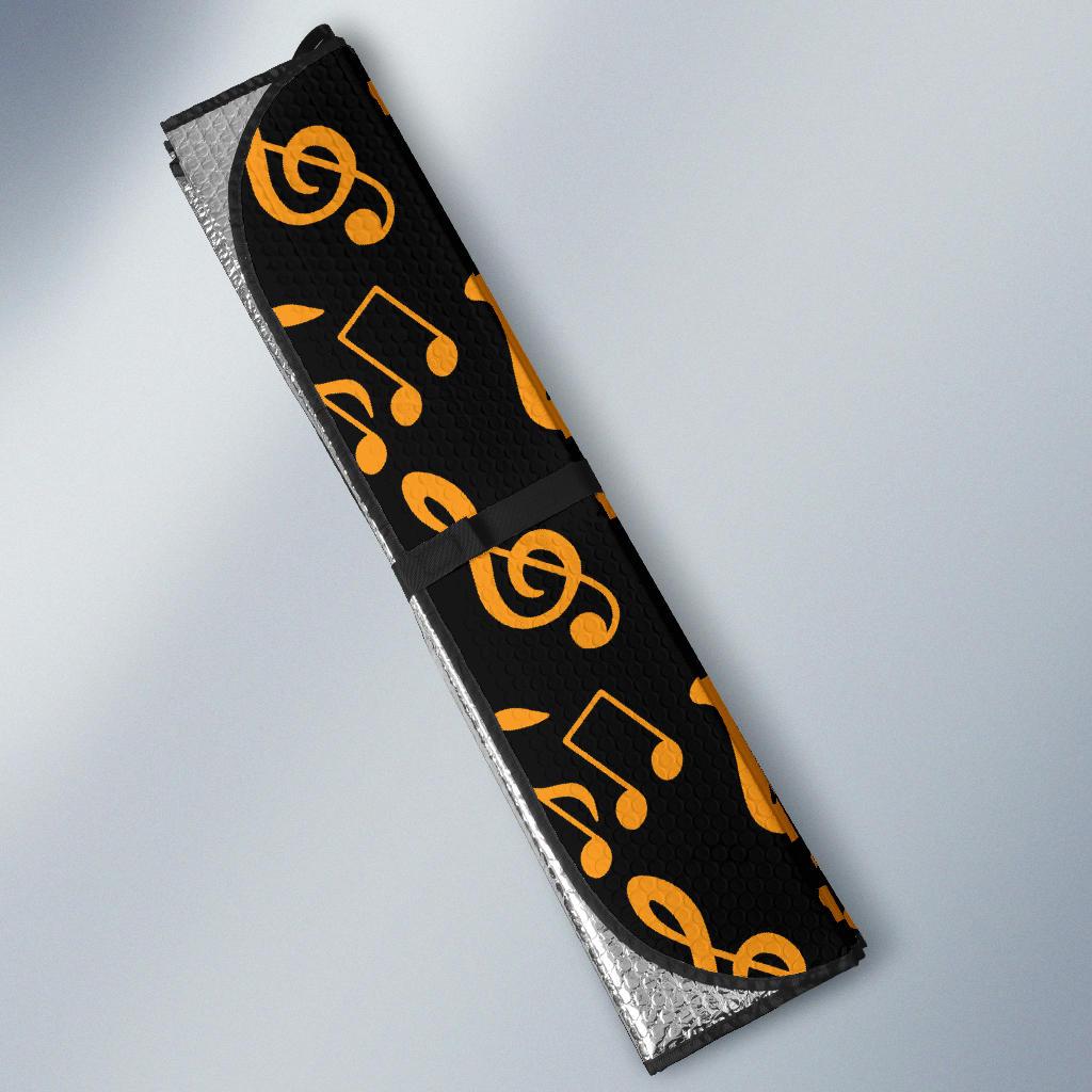 Saxophone Pattern Print Design 02 Car Sun Shades-JORJUNE.COM