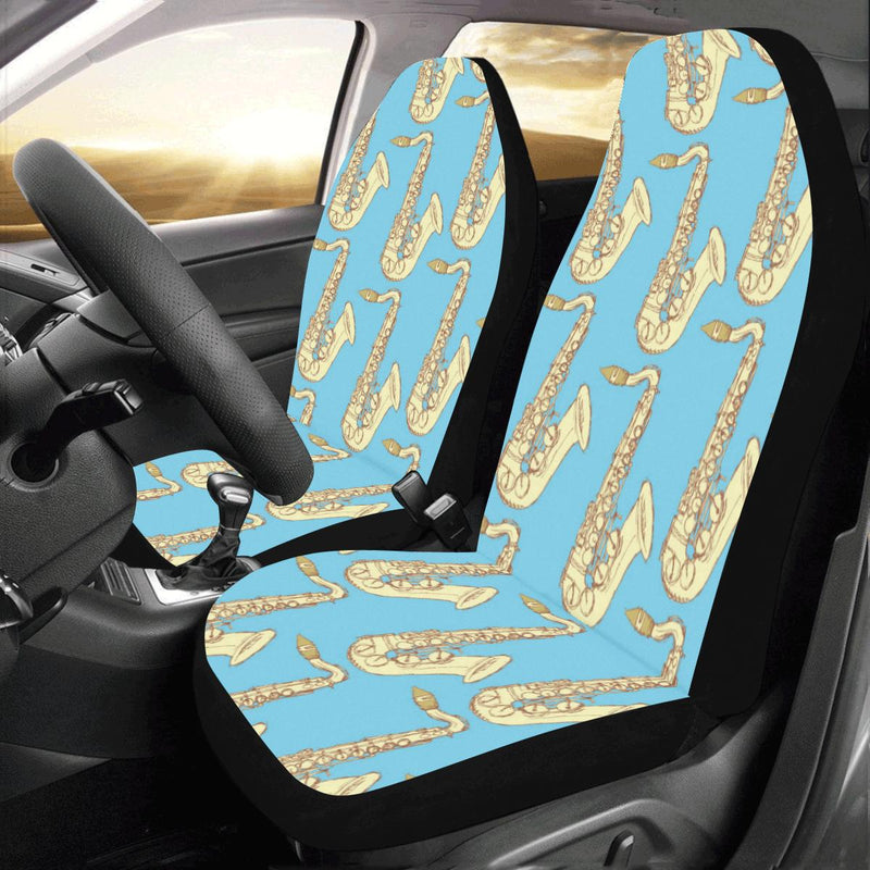 Saxophone Pattern Print Design 03 Car Seat Covers (Set of 2)-JORJUNE.COM