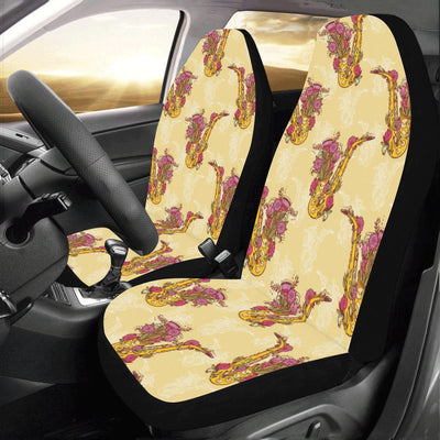 Saxophone Pattern Print Design 04 Car Seat Covers (Set of 2)-JORJUNE.COM