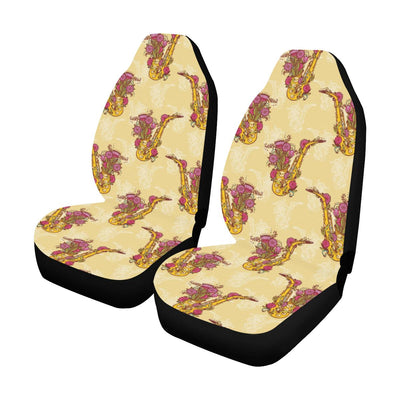 Saxophone Pattern Print Design 04 Car Seat Covers (Set of 2)-JORJUNE.COM