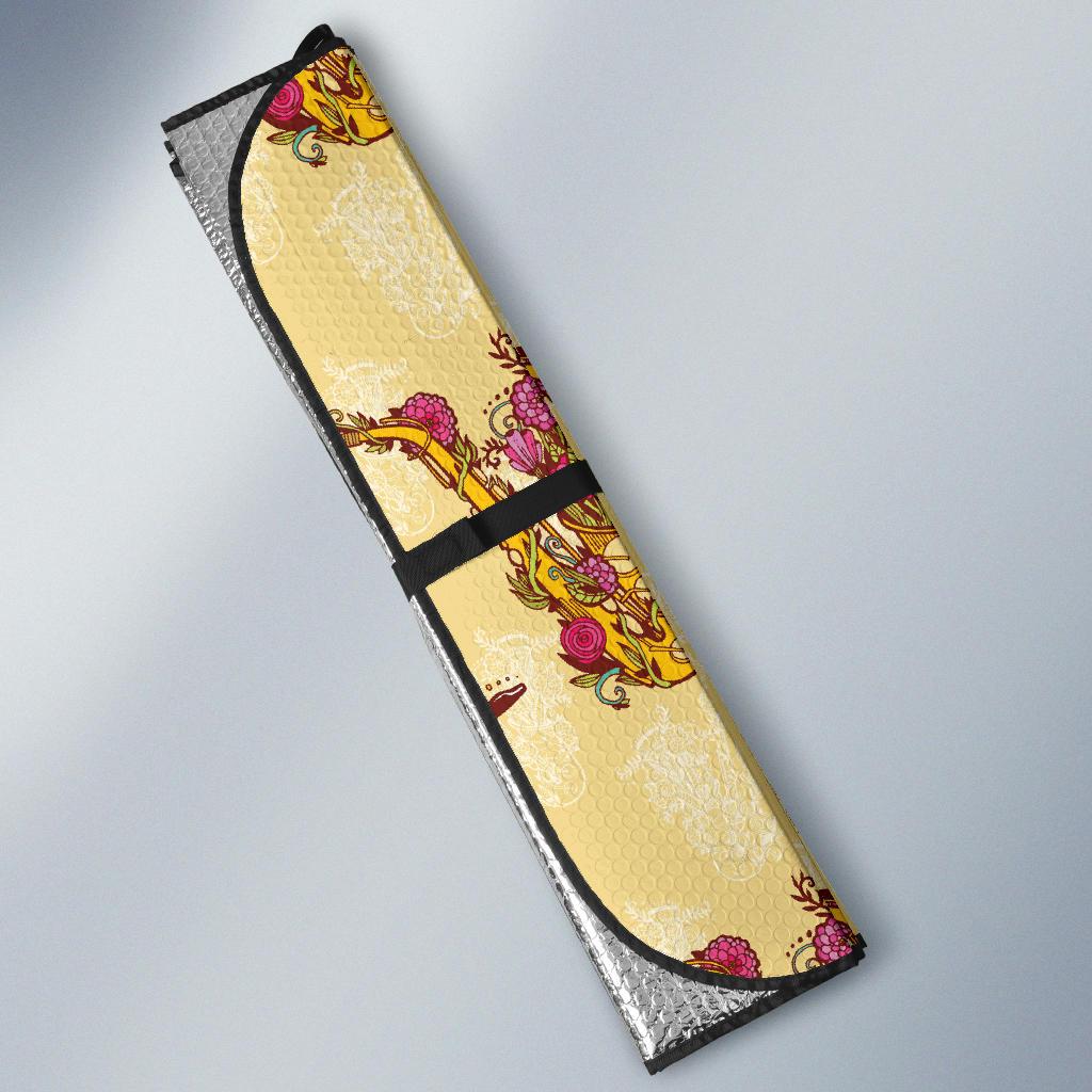 Saxophone Pattern Print Design 04 Car Sun Shades-JORJUNE.COM