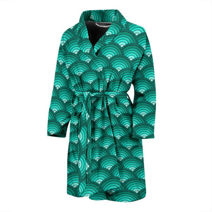 Scales Pattern Print Design 01 Men Bathrobe-JORJUNE.COM
