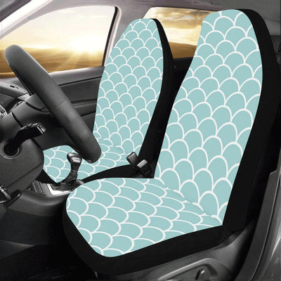 Scales Teal Pattern Print Design 02 Car Seat Covers (Set of 2)-JORJUNE.COM