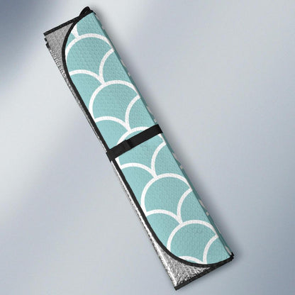 Scales Teal Pattern Print Design 02 Car Sun Shades-JORJUNE.COM