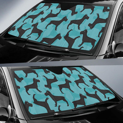 Schnauzers Pattern Print Design A01 Car Sun Shades-JORJUNE.COM