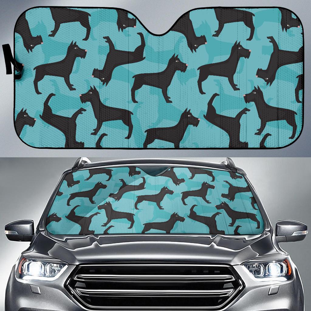 Schnauzers Pattern Print Design A01 Car Sun Shades-JORJUNE.COM