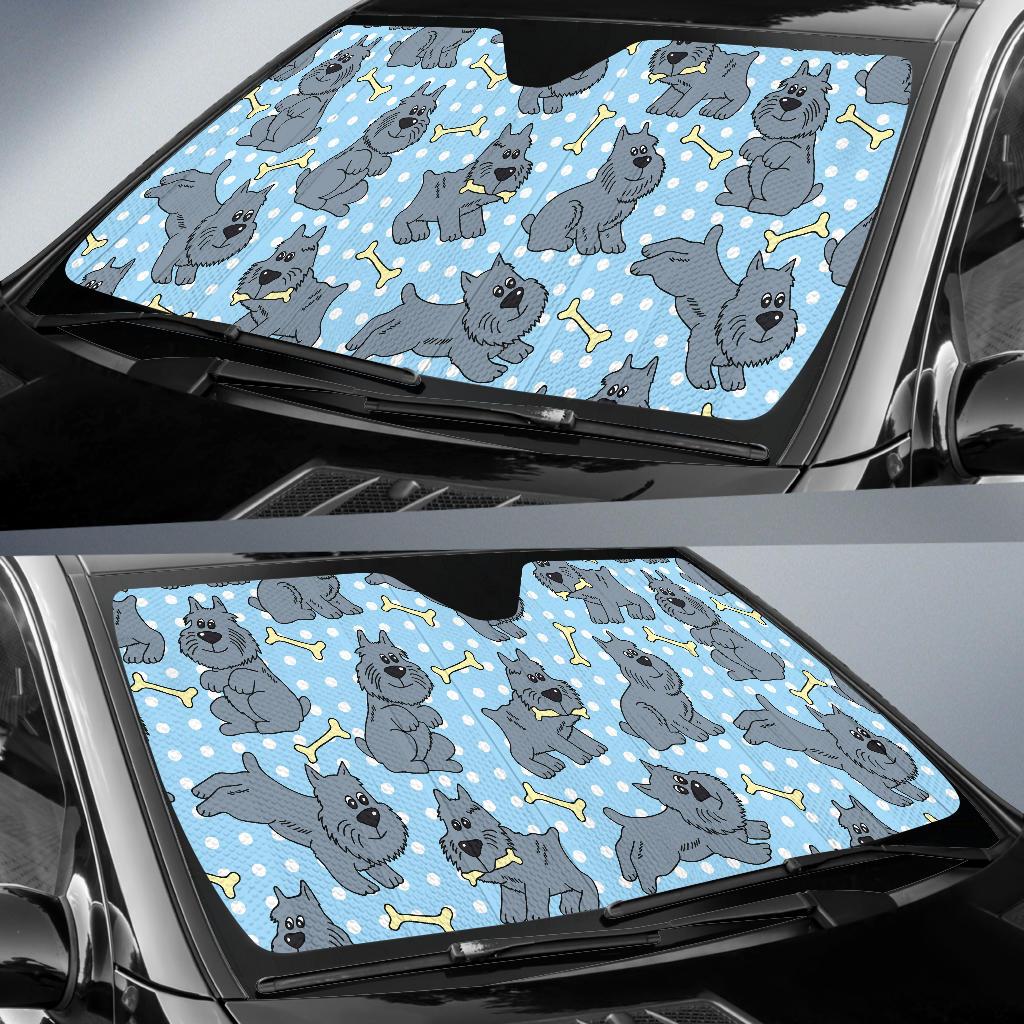Schnauzers Pattern Print Design A02 Car Sun Shades-JORJUNE.COM