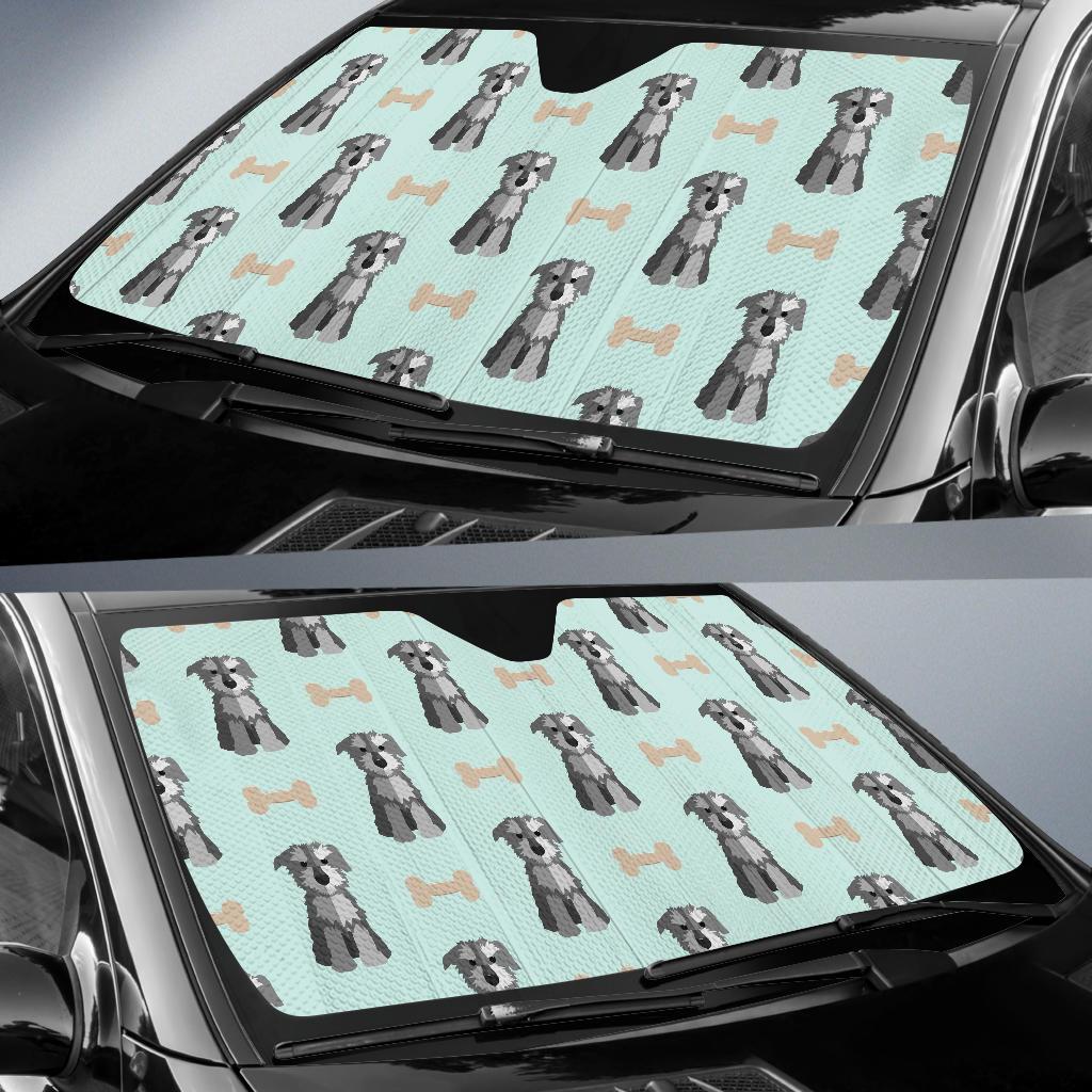 Schnauzers Pattern Print Design A03 Car Sun Shades-JORJUNE.COM