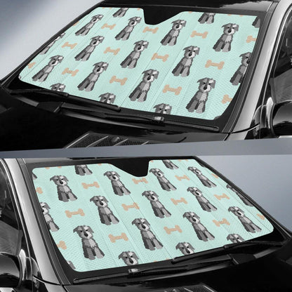 Schnauzers Pattern Print Design A03 Car Sun Shades-JORJUNE.COM