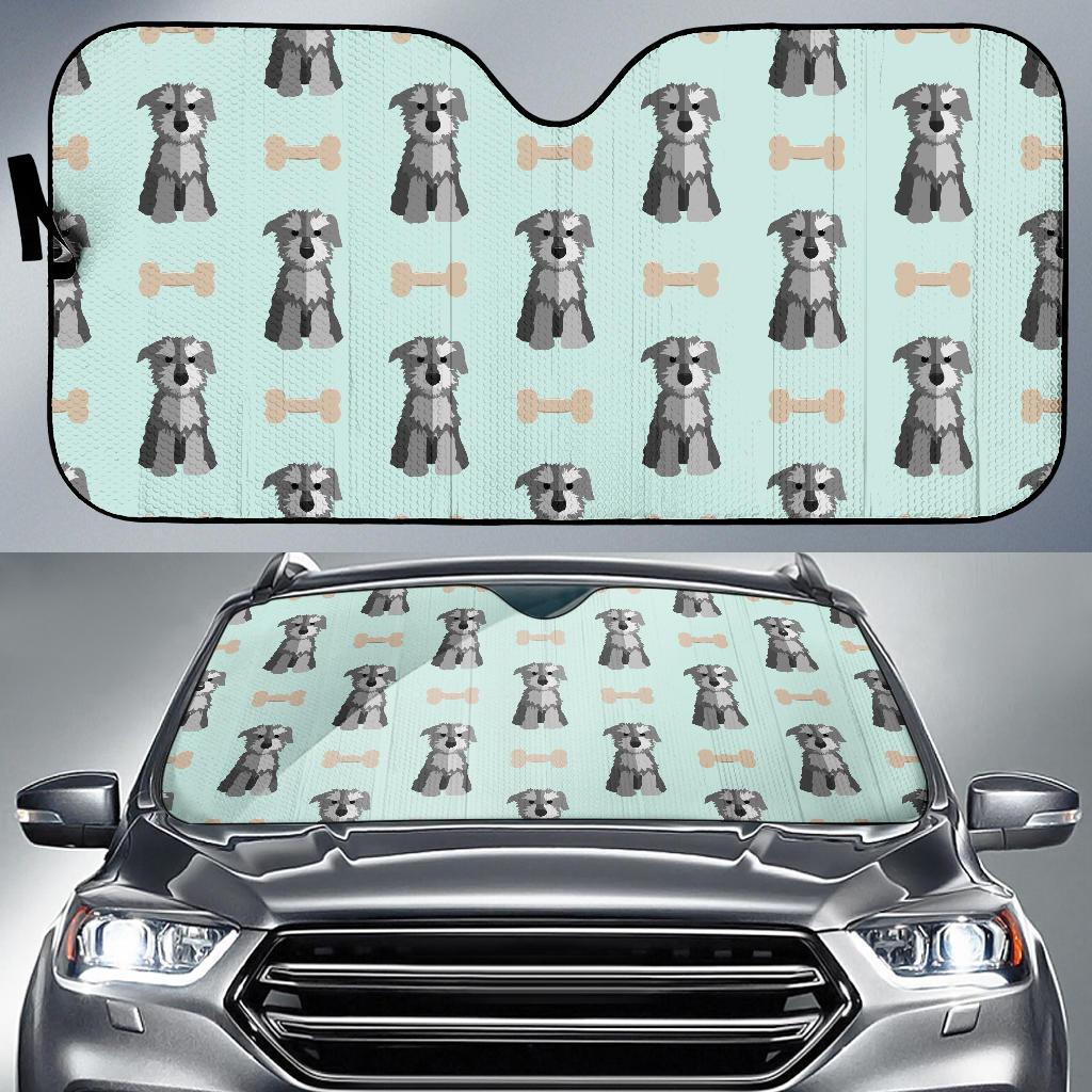 Schnauzers Pattern Print Design A03 Car Sun Shades-JORJUNE.COM