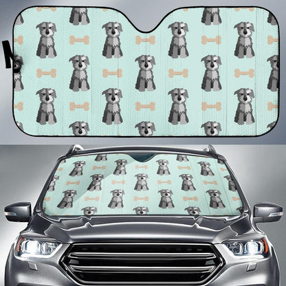 Schnauzers Pattern Print Design A03 Car Sun Shades-JORJUNE.COM