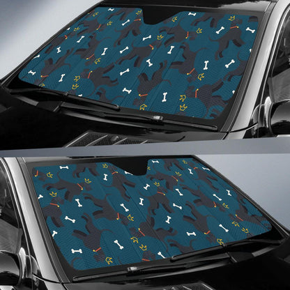Schnauzers Pattern Print Design A04 Car Sun Shades-JORJUNE.COM