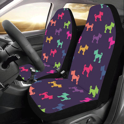 Schnauzers Pattern Print Design A05 Car Seat Covers (Set of 2)-JORJUNE.COM