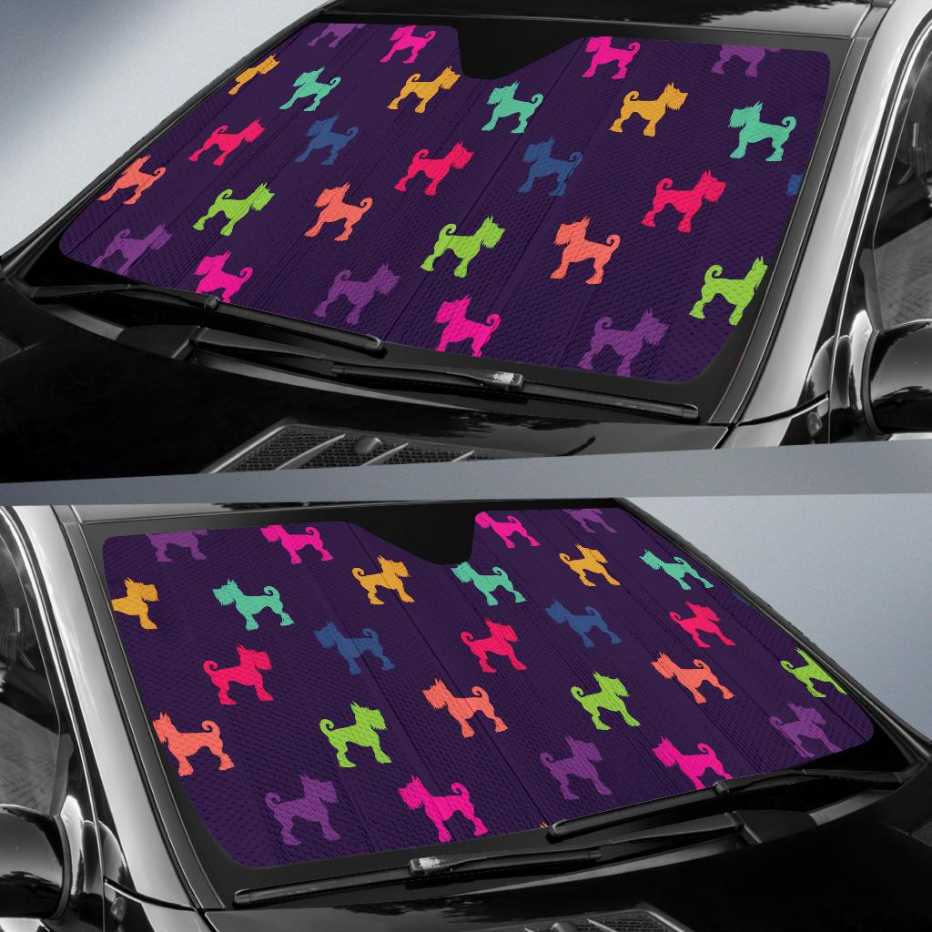 Schnauzers Pattern Print Design A05 Car Sun Shades-JORJUNE.COM