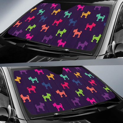 Schnauzers Pattern Print Design A05 Car Sun Shades-JORJUNE.COM