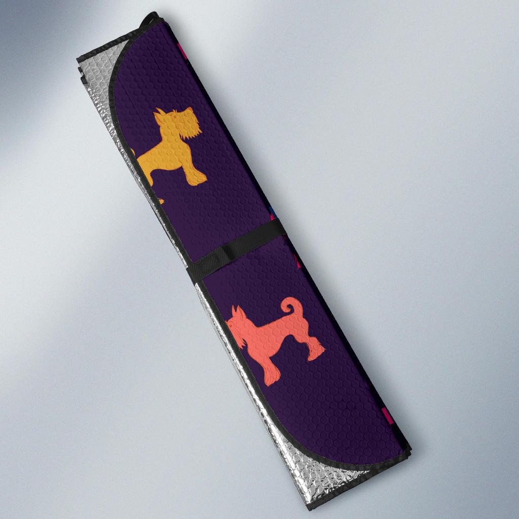 Schnauzers Pattern Print Design A05 Car Sun Shades-JORJUNE.COM