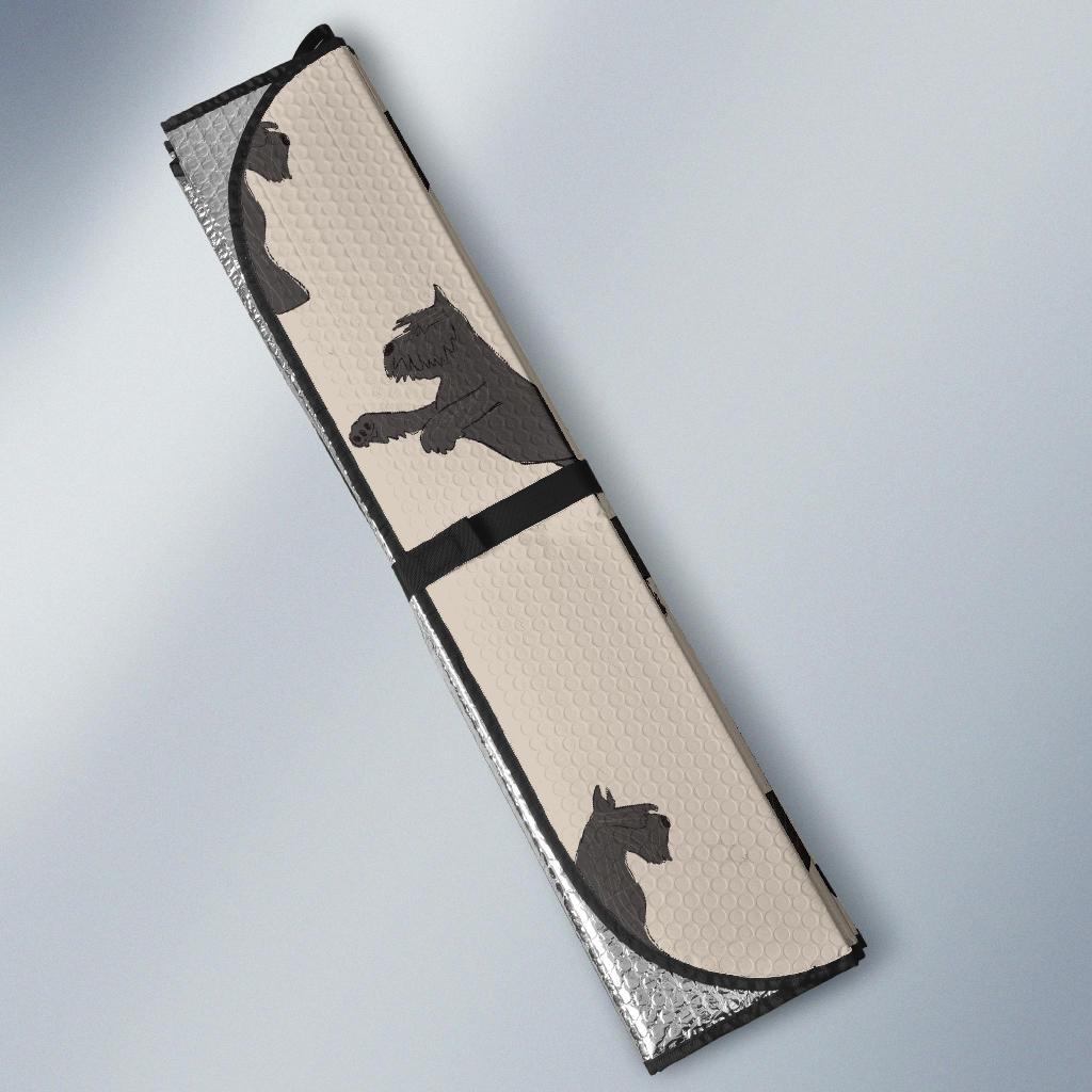 Schnauzers Pattern Print Design A06 Car Sun Shades-JORJUNE.COM
