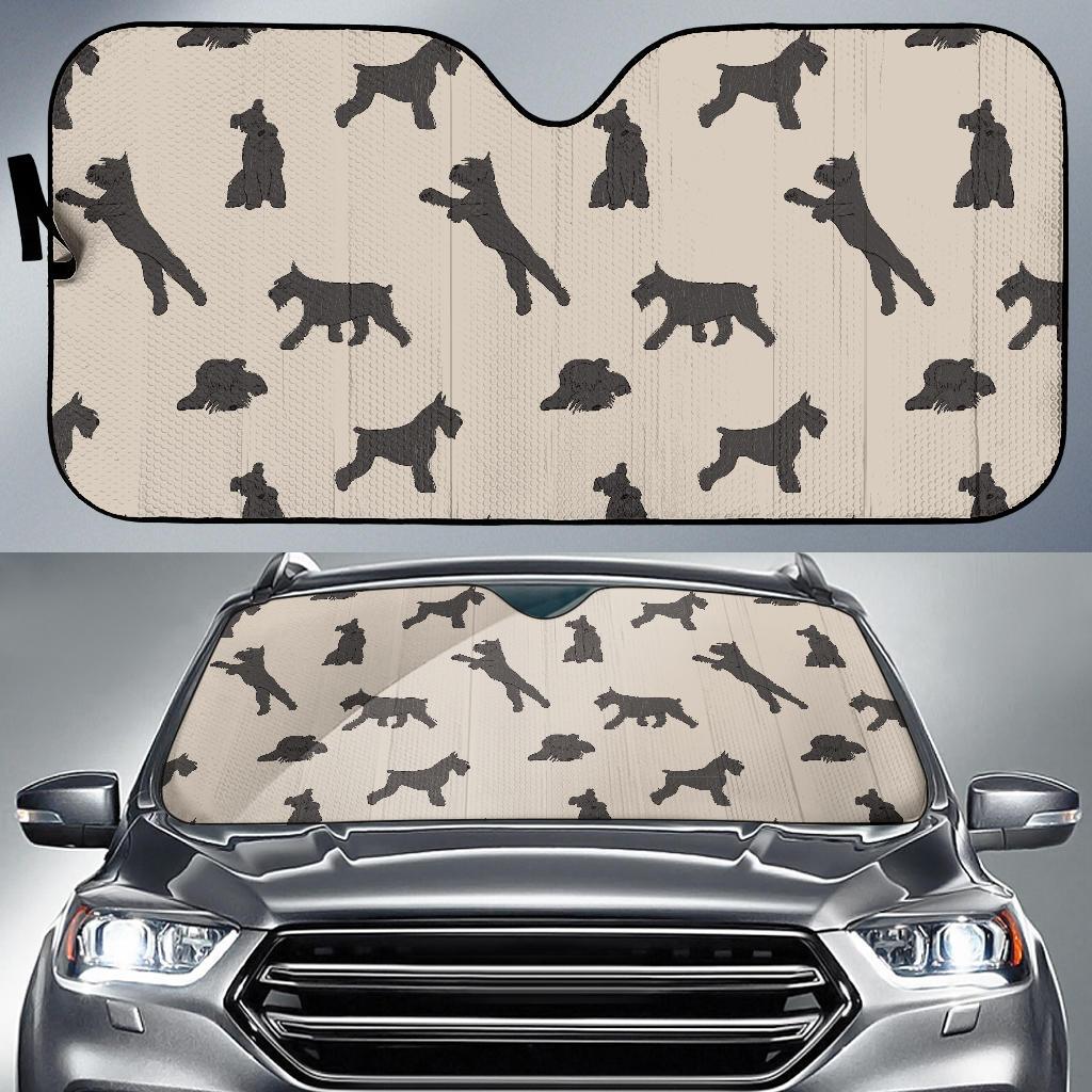 Schnauzers Pattern Print Design A06 Car Sun Shades-JORJUNE.COM