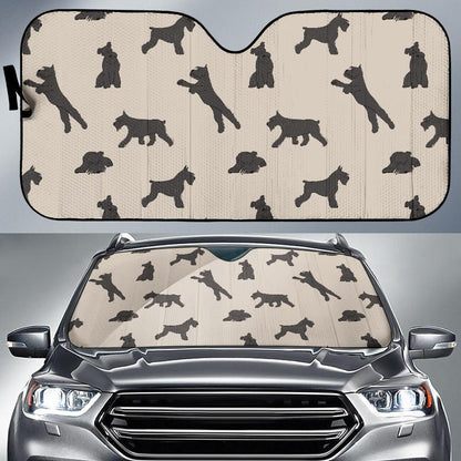 Schnauzers Pattern Print Design A06 Car Sun Shades-JORJUNE.COM
