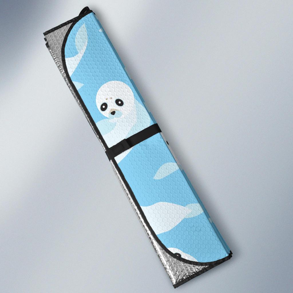 Sea Lion Cute Pattern Print Design 03 Car Sun Shades-JORJUNE.COM