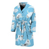 Sea Lion Cute Pattern Print Design 03 Men Bathrobe-JORJUNE.COM