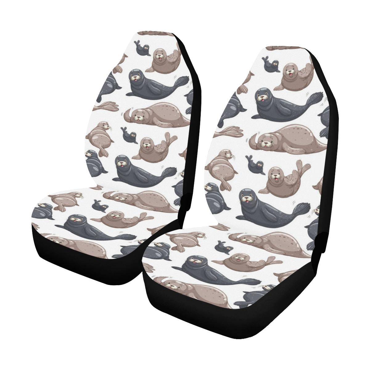 Sea Lion Pattern Print Design 02 Car Seat Covers (Set of 2)-JORJUNE.COM