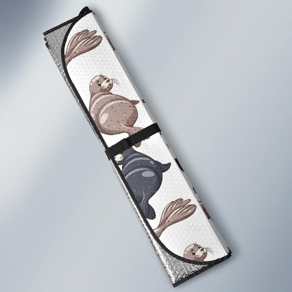 Sea Lion Pattern Print Design 02 Car Sun Shades-JORJUNE.COM