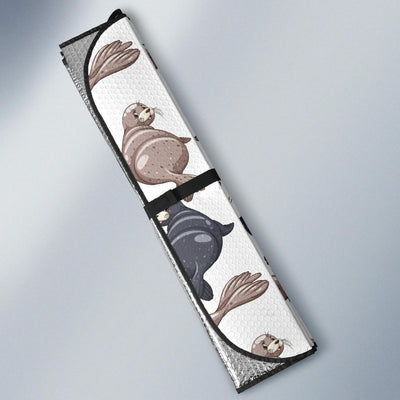 Sea Lion Pattern Print Design 02 Car Sun Shades-JORJUNE.COM