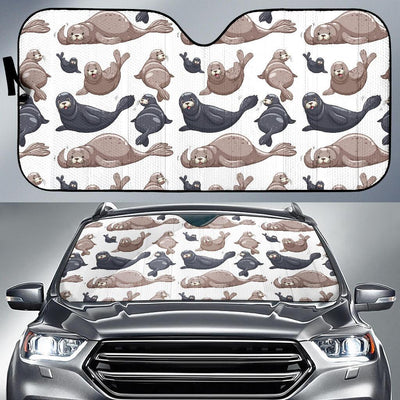 Sea Lion Pattern Print Design 02 Car Sun Shades-JORJUNE.COM