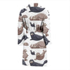 Sea Lion Pattern Print Design 02 Men Bathrobe-JORJUNE.COM