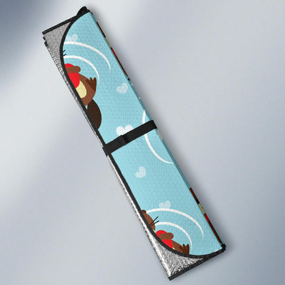 Sea Otter Cute Pattern Print Design 04 Car Sun Shades-JORJUNE.COM