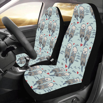 Sea Otter Pattern Print Design 03 Car Seat Covers (Set of 2)-JORJUNE.COM