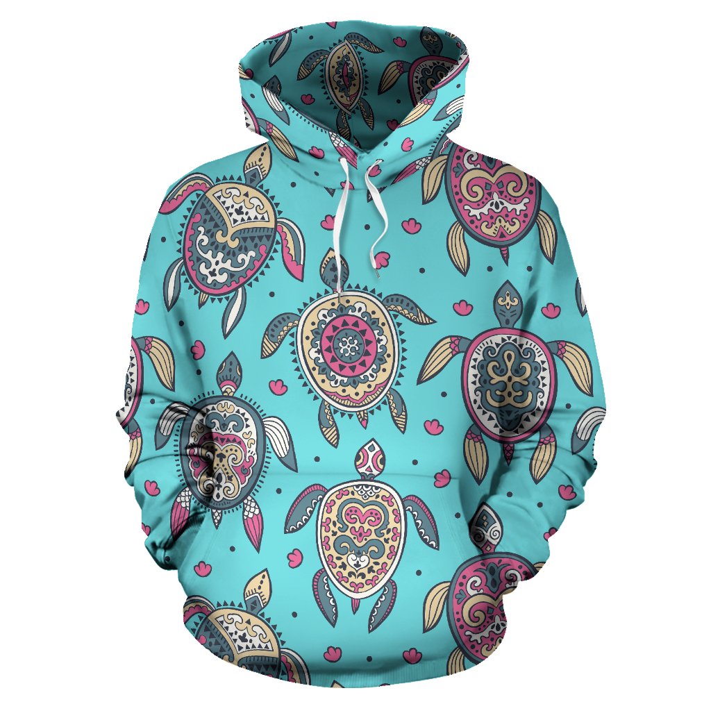 Sea Turtle Art Pattern All Over Print Hoodie