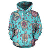 Sea Turtle Art Pattern All Over Zip Up Hoodie