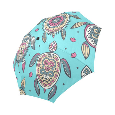 Sea Turtle Art Pattern Automatic Foldable Umbrella