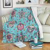 Sea Turtle Art Pattern Fleece Blanket