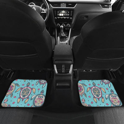 Sea Turtle Art Pattern Front and Back Car Floor Mats