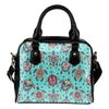 Sea Turtle Art Pattern Leather Shoulder Handbag