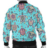 Sea Turtle Art Pattern Men Casual Bomber Jacket