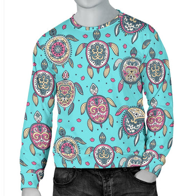 Sea Turtle Art Pattern Men Crewneck Sweatshirt