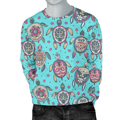 Sea Turtle Art Pattern Men Crewneck Sweatshirt