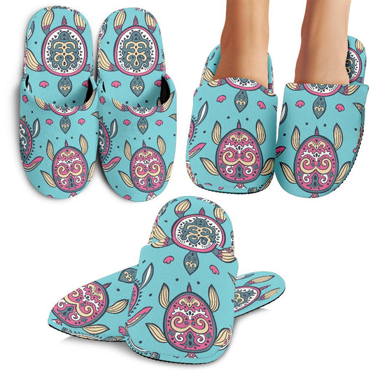 Sea Turtle Art Pattern Slippers