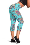 Sea Turtle Art Pattern Women Capris