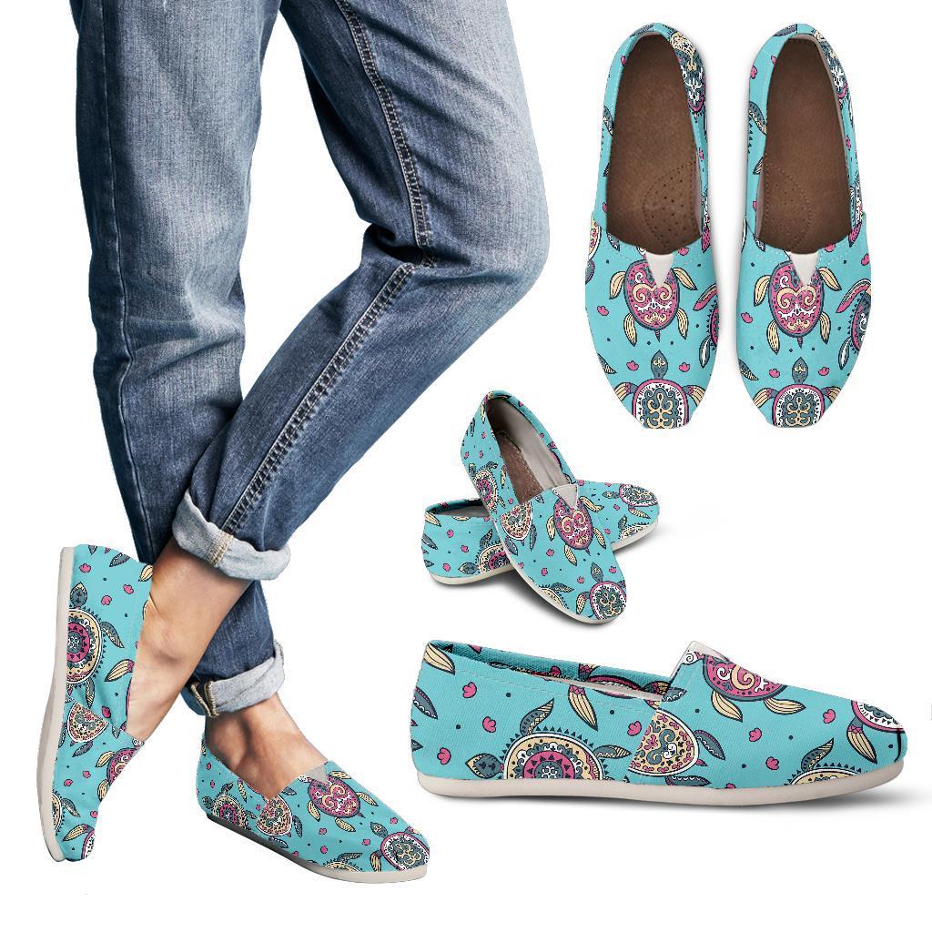 Sea Turtle Art Pattern Women Casual Shoes-JorJune.com