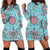 Sea Turtle Art Pattern Women Hoodie Dress