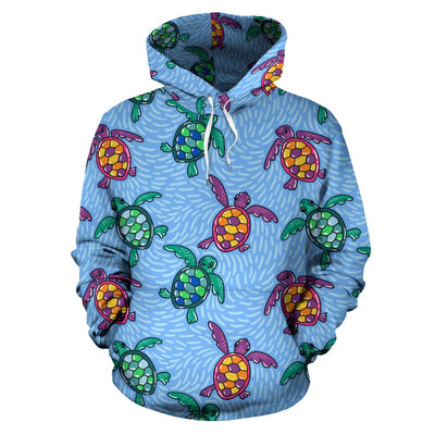 Sea Turtle Baby Pattern All Over Print Hoodie