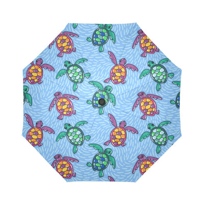 Sea Turtle Baby Pattern Automatic Foldable Umbrella